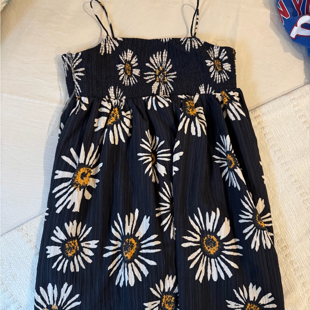 Floral Dress in Black and White